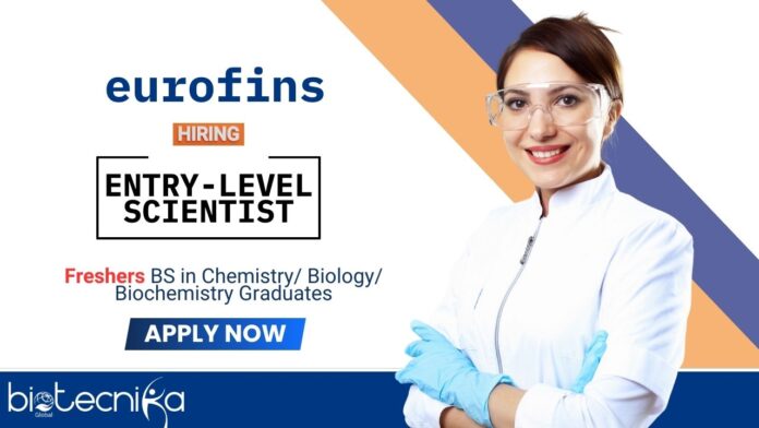 Entry Level Scientist Job at Eurofins BS Biology Graduates Apply Online