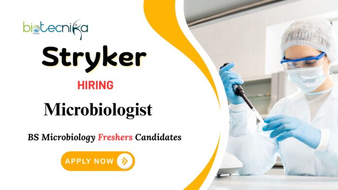 Freshers BS Microbiology Jobs at Stryker | Apply Now for the Hybrid Position