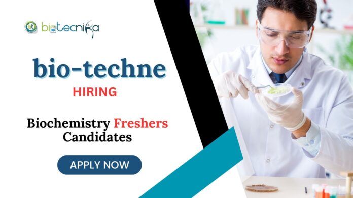Freshers Biochemistry Jobs at Bio-Techne | Apply Now for Chemistry Associate Position