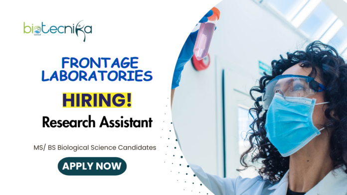 Freshers Biological Jobs at Frontage Laboratories | Apply Now for Research Assistant Role