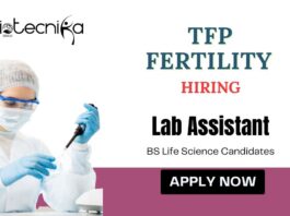 Lab Assistant Jobs at TFP | BS Life Science Candidates Apply Now 