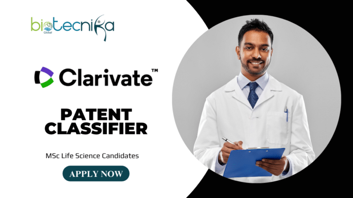 Latest Bachelor's Life Science Jobs at Clarivate | Apply Now for Hybrid Patent Classifier Role