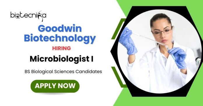 Latest Jobs at Goodwin Biotechnology | BS Microbiology Candidates Apply Now