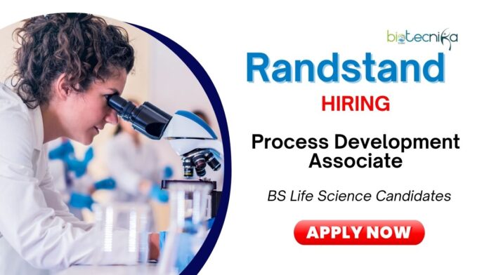 BS Life Science Jobs at Randstand | Apply Now for Process Development Associate Position