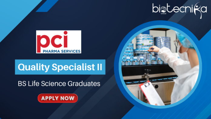 Latest QA Operations Job at PCI Pharma - BS Life Science Graduates Apply Online 