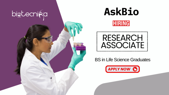 Latest Research Associate Job at AskBio BS Biology Graduates Apply Online