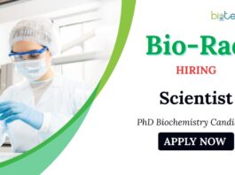 Latest Scientist Jobs at Bio-Rad | PhD Biochemistry Candidates Apply Now