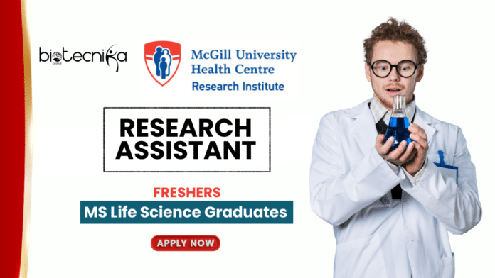 MS Life Science Jobs for Freshers Apply Now for the Research Assistant Position at RI-MUHC (1)