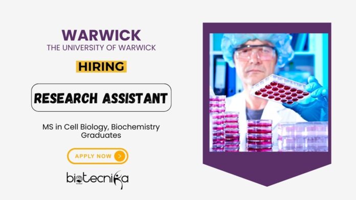 Research Assistant Position at University of Warwick MS Graduates Apply Online (1)