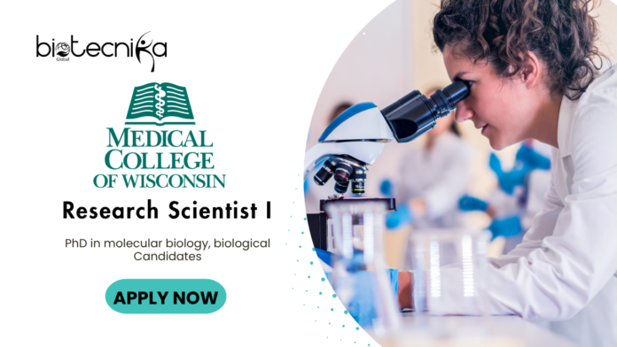 Research Scientist Position at Medical College of Wisconsin PhD Molecular Biology Candidates Apply Now 