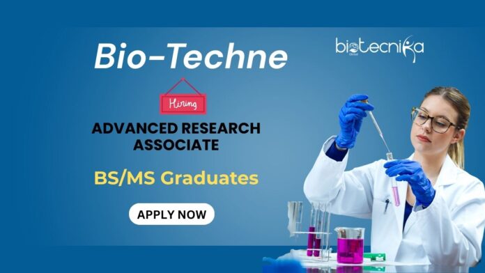 Advanced Research Associate Role at Bio-Techne for Biology Graduates | Apply Now