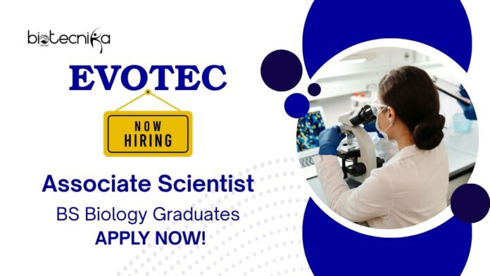 Associate Scientist Jobs at Evotec | BS Biology Graduates Apply Now