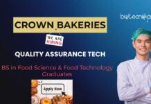 BS Food Science Job at Crown Bakeries | Apply Now BS Food Science Job at Crown Bakeries | Apply Now