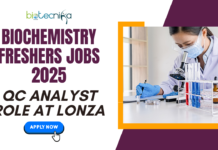 Biochemistry Freshers Jobs 2025 – Apply Now for QC Analyst Role at Lonza Biochemistry Freshers Jobs 2025 - Apply Now for QC Analyst Role