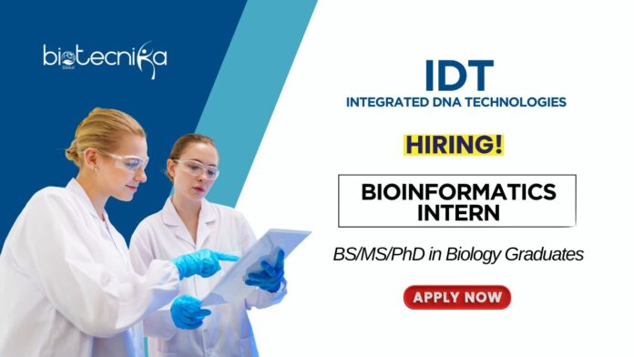 Bioinformatics Jobs at Integrated DNA Technologies BSMS Graduates Apply Now