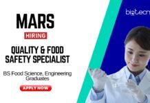 Food Science Job at Mars | BS Graduates Apply Now for the Quality & Food Safety Specialist Role Food Science Job at Mars BS Graduates Apply Now for the Quality & Food Safety Specialist Role