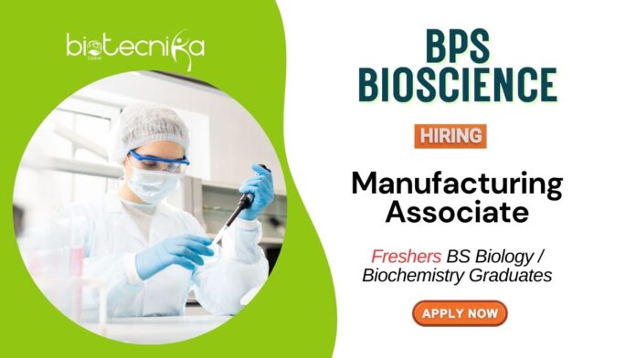 Freshers Biochemistry Jobs at BPS Bioscience Apply Now for Manufacturing Associate Role