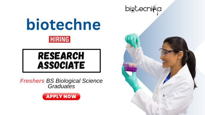 Freshers Job at Bio-Techne BS Biology Graduates Apply Now for the Research Associate Position