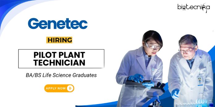Life Science Job at Genentech Apply Now for the Pilot Plant Technician Role