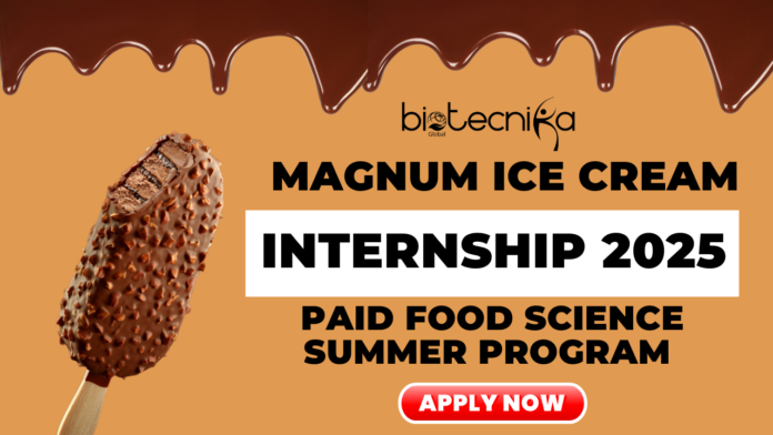 Magnum Ice Cream Internship 2025 Paid Food Science Summer Program in Australia - Apply Now