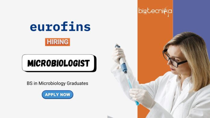 Microbiology Job at Eurofins BSMS Graduates Apply Online