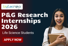 P&G Research Internships 2026 – Life Science Students Apply Now & Earn up to $23.50/Hour! P&G Research Internships 2026 - Life Science Students Apply Now