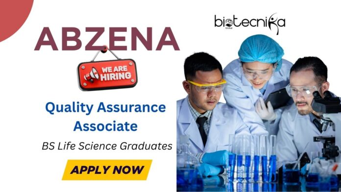 QA Associate Jobs at Abzena | BS Life Science Graduates Apply 