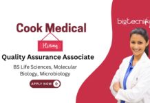 Quality Control Associate role at Cook Medical | Life Science Graduates can Applyย Quality Control Associate role at Cook Medical | Life Science Graduates can Applyย