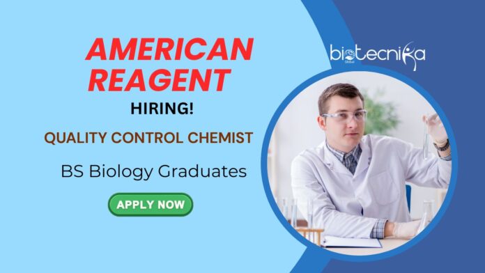Quality Control Chemist Job at American Reagent | BS Biology Graduates can Apply 