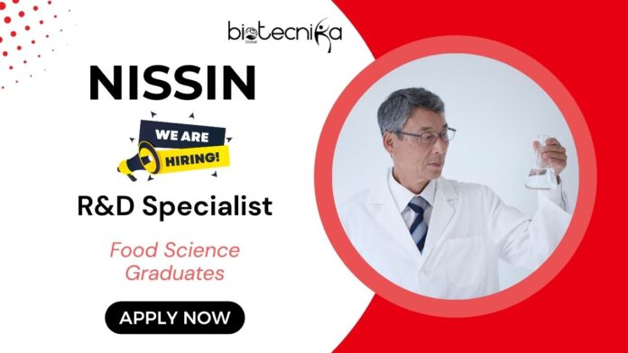R&D Specialist Job at Nissin Foods in USA | BS Food Science Graduates Apply 