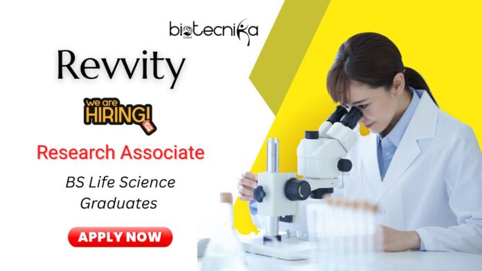 Research Associate Job Vacancy at Revvity | BS Life Science Graduates Apply