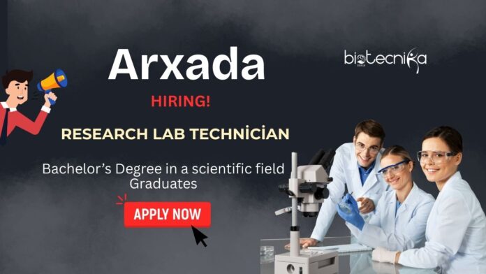 Research Lab Technician Job at Arxada | Life Science Graduates Apply 