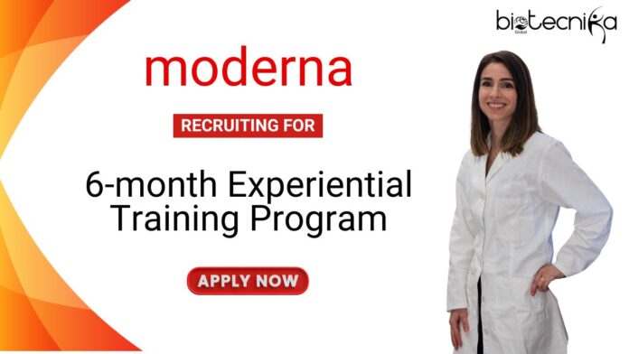 Training Program for Freshers at Moderna Apply Now for the Co-Op, Bacteriology Vacancy