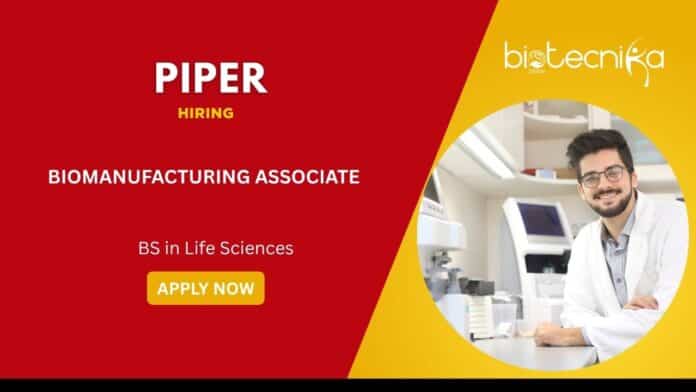 Associate Jobs at Piper- Life Science Graduates Apply Now