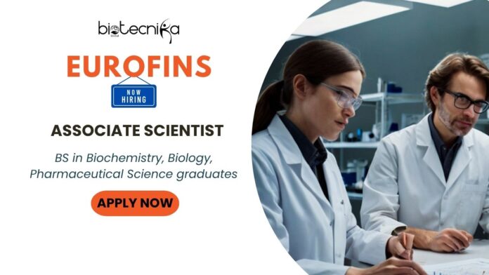 Biology Jobs at Eurofins | Apply for Associate Scientist Job Role