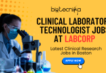 Clinical Laboratory Technologist Jobs at Labcorp | Latest Clinical Research Jobs in Boston Clinical Laboratory Technologist Jobs at Labcorp. Latest Clinical Research Jobs in Boston. Life Science Jobs at Labcorp