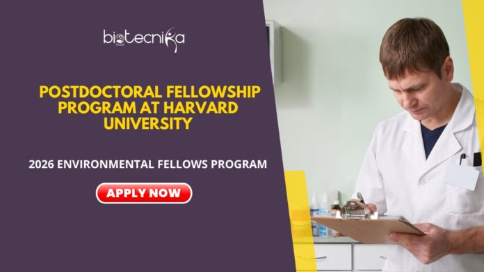 Fellowship Program at Harvard University- Apply Now Postdoctoral Fellowship