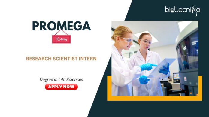 Internship Opportunity at Promega- Apply for Research Scientist Intern Research Jobs Internship Opportunity at Promega- Apply for Research Scientist Intern Research Jobs