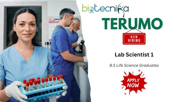 Join Terumo Blood and Cell Technologies as a Laboratory Scientist-Life Science Jobs Apply Now