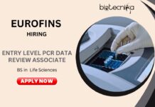 Life Science Job at Eurofins- Apply For Entry Level PCR Data Review associate Life Science Job at Eurofins- Apply For Entry Level PCR Data Review associate