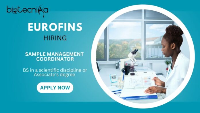 Life Science Job at Eurofins- Apply For Sample Management Coordinator Role