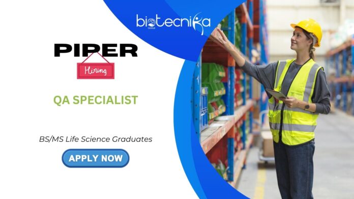 QA Jobs at Piper- Life Science Graduates Apply Now