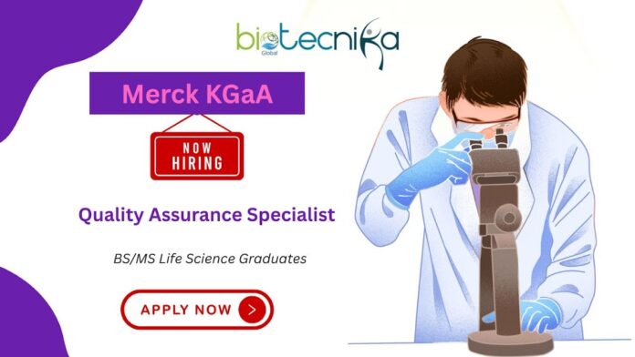 Quality Assurance Specialist Job Role at MilliporeSigma (Merck KGaA), Quality Assurance jobs