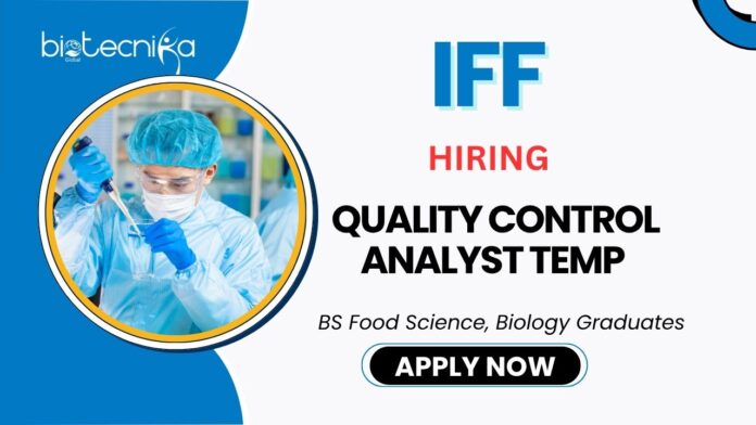 Quality Control Position – Food Science Job IFF Career
