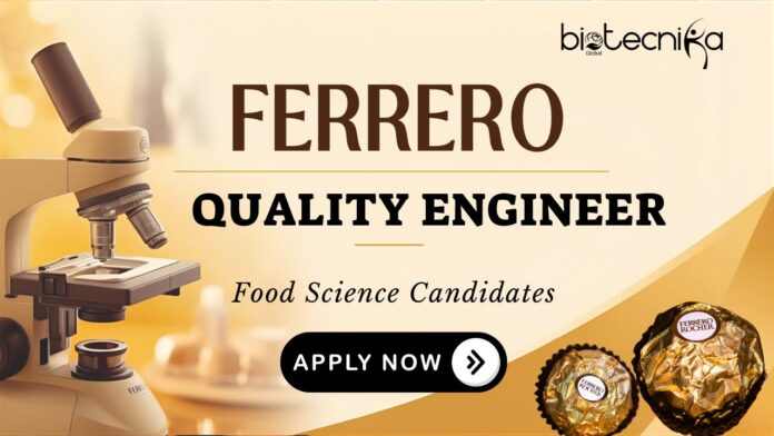 Quality Engineer Jobs at Ferrero Global Food Science Job
