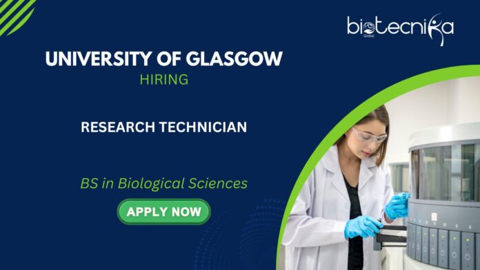 Research Jobs at Glasgow- Apply For Research Technician Role