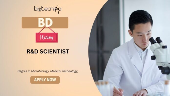 Scientist Jobs at BD- Apply now for R&D Scientist Position Microbiology Jobs