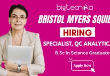 Specialist QC Analytical – Cell Therapy at Bristol Myers Squibb, B.Sc Science Job Specialist QC Analytical – Cell Therapy at Bristol Myers Squibb B.Sc Science Job