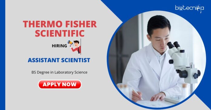 Thermo Fisher Career Apply for Assistant Scientist Position