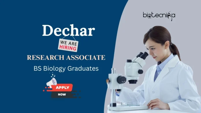 Research Associate Job for BS Biology Graduates | Apply at Dechra